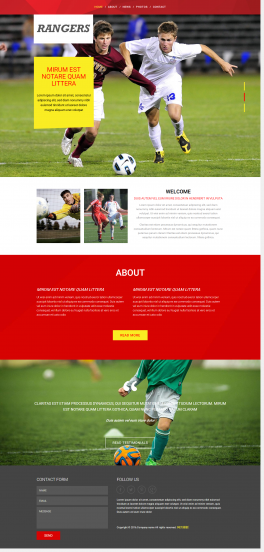 灰色精美的足球运动比赛整站网站模板下载预览源文件扁平化宽屏网站